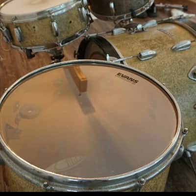Pearl Stencil MIJ Gold Sparkle  Drum Set Kit image 3