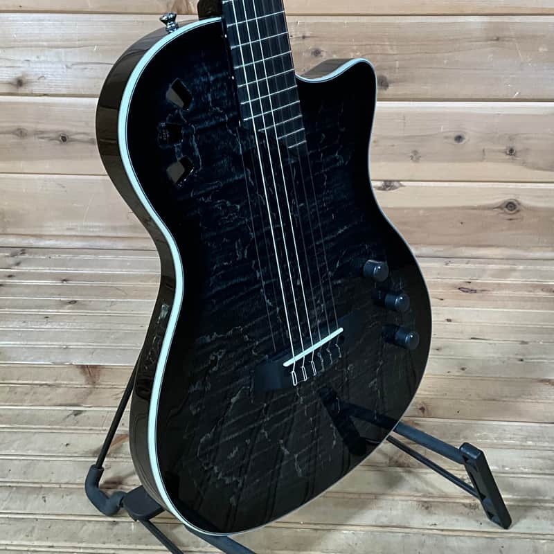 Cordoba Stage Nylon String Electric Guitar - Black Burst image 1