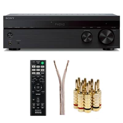 Sony STRDH190 2-ch Stereo Receiver with Phono Inputs & Bluetooth with 100ft of Speaker Wire and 5 Pairs of Banana Plugs image 1