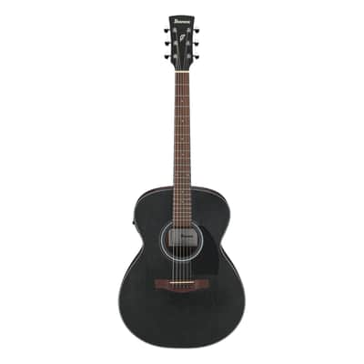 Used Ibanez PC54E Grand Concert A/E Guitar - Weathered Black image 2
