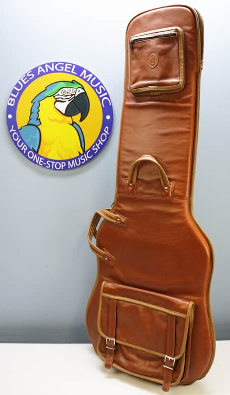 Levy's Premium Leather Bass Gigbag - Caramel Brown **Amazing Quality** image 1