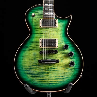 ESP USA Eclipse Flame Maple Dark Lime Sunburst image 2