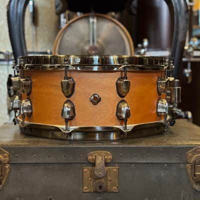 USED Mapex 6x14 Black Panther Heartbreaker Snare Drum in Natural image 3