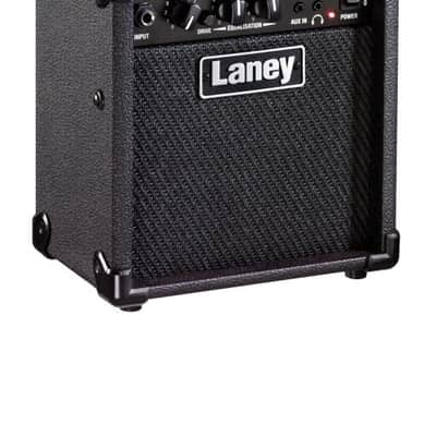 Laney LX10 BK 10-Watt Guitar Combo Amp 5" Speaker Drive Switch Aux Input Headphone Out Compact Black Design image 3