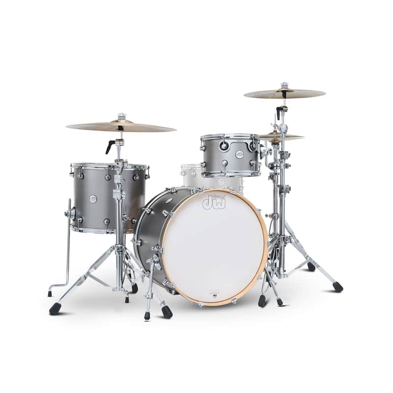 DW Design Series 12/16/22 3pc. Drum Kit Limited Titanium Satin Lacquer image 1