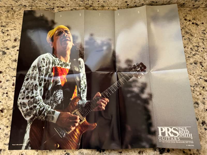 PRS Carlos Santana poster catalog 1995 artist series II 10th anniversary McCarty 22 custom 24 standard CE bolt on image 1