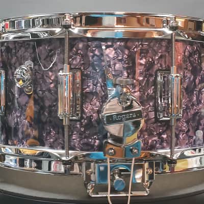 Rogers No.37PDP 6.5"X14" Dyna-Sonic Snare Drum S/N D3670 - Purple Diamond Pearl VIDEO !!! image 1