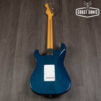 2019 Fender Traditional '58 Stratocaster Made in Japan - Transparent Blue image 3