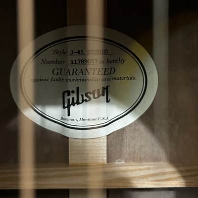 Gibson J45-Studio 2019 - Nitrocellulose image 3