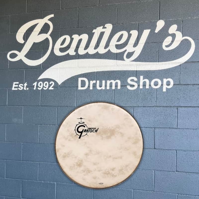 Gretsch GRDHFS18O USA Custom 18" Fiberskyn Logo Bass Drum Head image 1