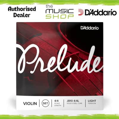 D'Addario Prelude Violin String Set - 4/4 Scale, Light Tension - J810 4/4L image 1