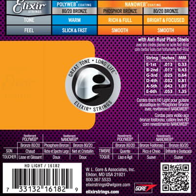 Elixir Phosphor Bronze Nanoweb 13-53 image 2