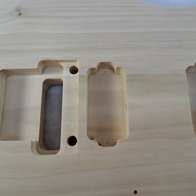 Unfinished Poplar HxH guitar body - fits Fender Strat Stratocaster neck Floyd Rose J2428 image 2
