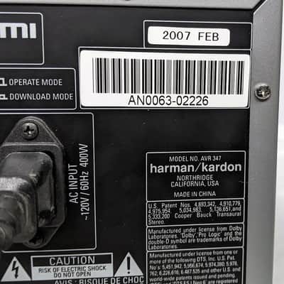Harman Kardon AVR 347 7.1-Channel A/V Receiver with iPod Control & HDMI Switching image 14