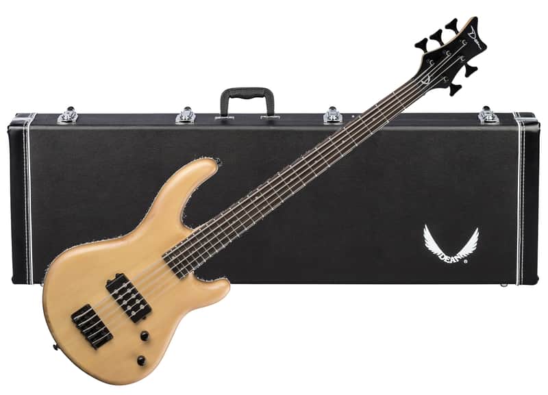 DEAN Edge 1 5-string electric BASS guitar NEW w/ Hard Case - Vintage Natural image 1