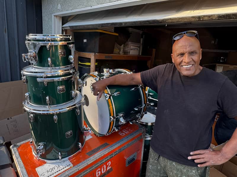 Steve Ferrone's Tom Petty and the Heartbreakers, Gretsch - USA Custom, SF Signature Model “Studio” Set, 22", 16", 13", 10" - Cadillac Green image 1