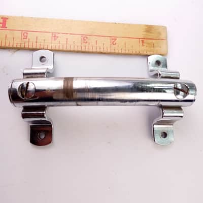 Ludwig Rail Mount Bar Frame Bracket Cylinder Holder Vintage 60s Bass Drum Chrome image 1