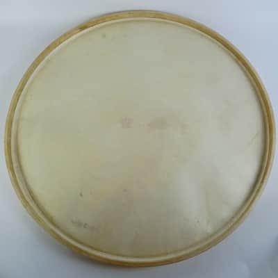 Crown-Ink-Stamp 24" Calfskin Bass Drum Head Vintage 30s-40s USA Leedy/Ludwig*EXC image 2