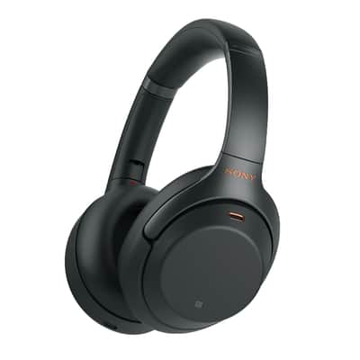 Sony WH1000XM3 Wireless Noise Canceling Over Ear Headphones, Black (WH-1000XM3/B) with with FiiO A1 Silver Portable Amp and 3.5mm TRRS Audio & Microphone Cable image 2