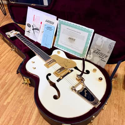 ✨MINT✨ 2013 Gretsch G6136T White Falcon MIJ~ Japan~ Bigsby~ Case & Docs~ Gold! image 3
