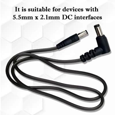 8 Pack Guitar Pedal Power DC Cable 5.5 x 2.1mm Power Supply Cord- Male to Male image 2