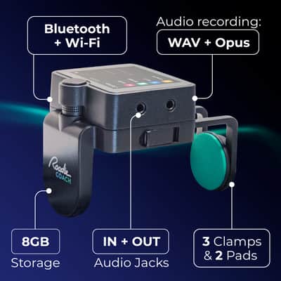 Roadie Coach | Learn Guitar, Ukulele & Singing | Portable Recorder with Dual Mics | Multi-Tool Tuner + MIDI Controller | AI Feedback on Performance image 9