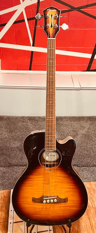 Fender FA-450CE 4-String Maple / Mahogany Acoustic Bass with Laurel Fretboard 2019 - 3-Tone Sunburst image 1