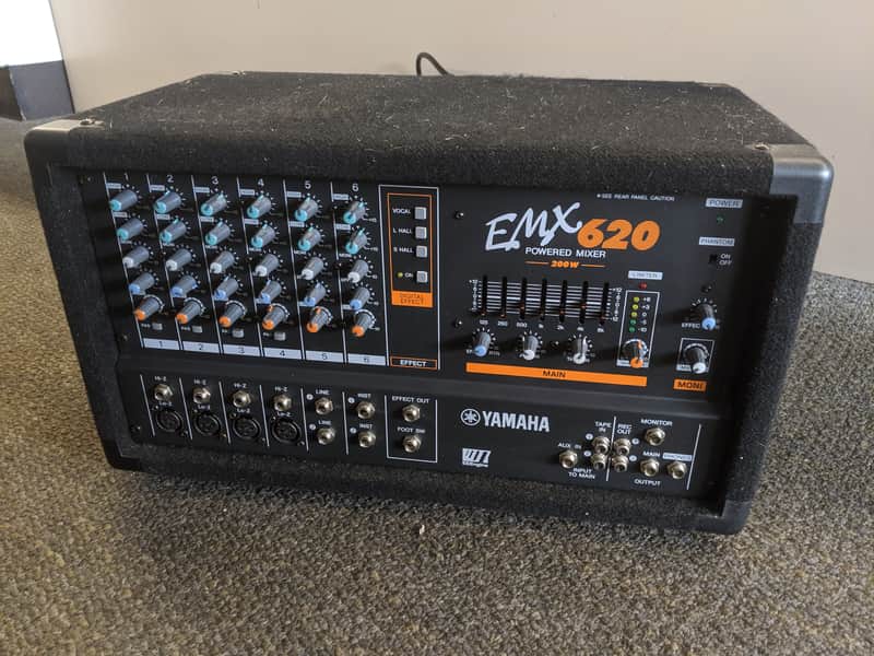 Yamaha EMX 620 8-Channel Powered Mixer 200W Amplifier | Reverb