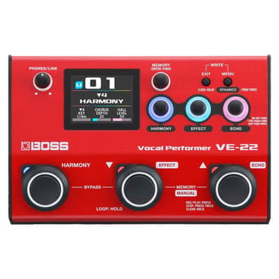BOSS VE-22 Vocal Performer Portable Multi-Effects Processor, 50 Presets, and 99 Memories image 1
