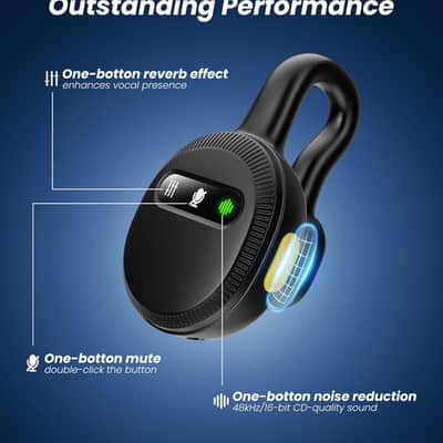 Wireless Lavalier Microphone for iPhone 15,16/Android/Tablets/PC with USB C Plug, Noise Reduction Clip-on Lapel Mic with Charging Case for YouTube, TikTok, Vlog, Podcast, Interview image 2