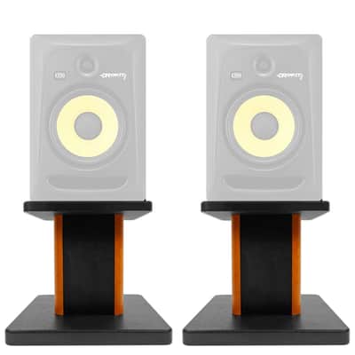 Rockville 8” Wood Studio Monitor Speaker Stands For KRK ROKIT 8 G3 Monitors image 1
