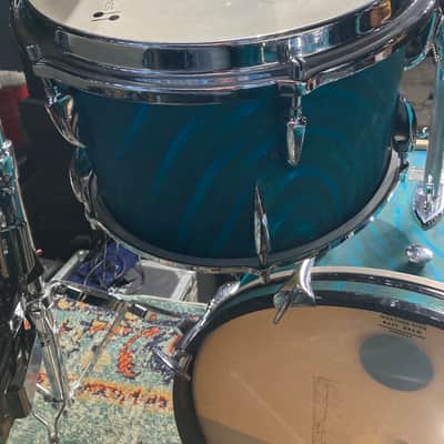 Sonor "Chicago" 3-Piece Drum Set 1965 - MF Marine Turquoise Satin image 19