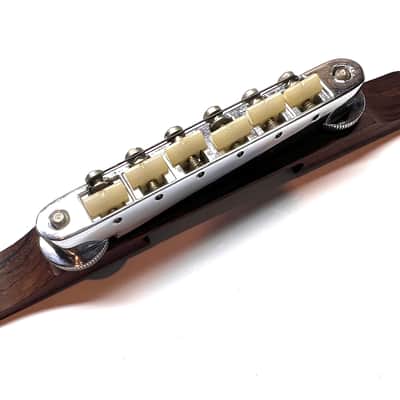 Gibson Forge ABR-1 guitar bridge Nylon wire stamp Les paul original vintage USA paf 1965-1970’s - Chrome image 1