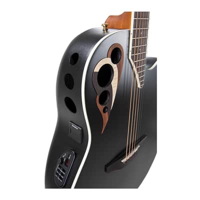 Ovation Celebrity Deluxe CDX40-5-G Cutaway A/E Guitar - Black image 12