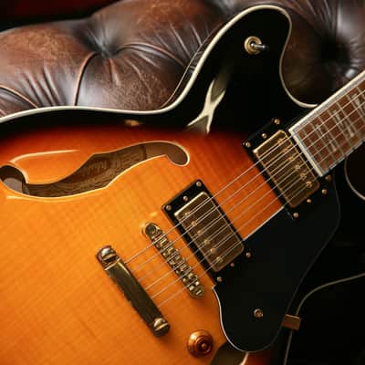 Washburn HB35 Hollow Body Tobacco Sunburst image 2