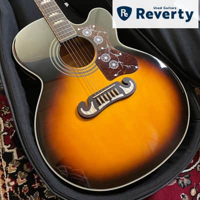 2016 Epiphone EJ-200SCE/VS Sunburst Jumbo Acoustic-Electric Guitar w/Case image 1