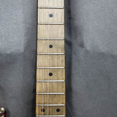 2021 EVH Striped Series Frankie Red / White / Black Stripes Relic image 9