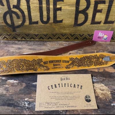 Blue Bell Straps MONTEREY Artisan Aniline Patina Washed “ ONE OF A KIND” Custom for Al’s Music Factory Silver Hardware image 17