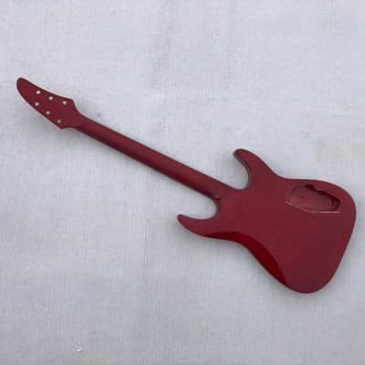 Left Handed Sunburst HH Mahogany Guitar Body, Tiger Maple Neck, Rosewood Fingerboard Neck image 3