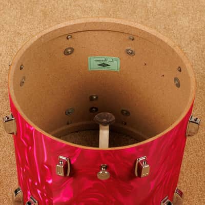 1960s Duplex Tonecraft Pink Satin Flame Drumset image 18