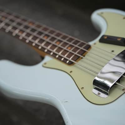 Fender Custom Shop '63 Jazz Bass, Jouneyman Relic - Aged Sonic Blue image 4