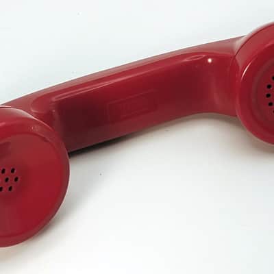 Custom Lo-Fi Telephone Microphone - Northern Electric G1 1970's Handset - Red w/ Model 2500 Base image 3