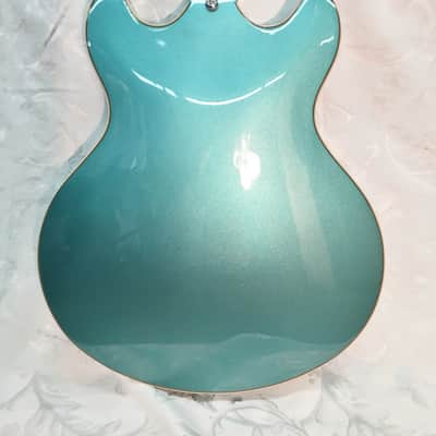 D'Angelico Premier DC 335 Style Semi-Hollow Body Electric Guitar-Ocean Turquoise-NEW! image 6