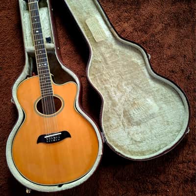 Extremely Rare Vintage 1980s Aria Elecord Model FET-65-12 12 String With Electronics And Arched Top And Bottom image 11