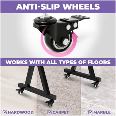 Liquid Stands Keyboard Stand Caster Wheels Set of 4 - Replacement Locking Heavy Duty Wheels with Brake image 4