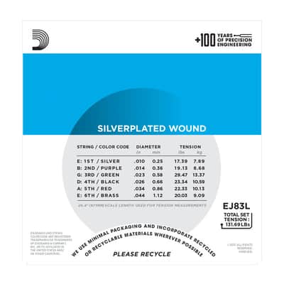 D'Addario Gypsy Jazz Acoustic Guitar Strings Set Ball End, Silver Wound Light Gauge 10-44 image 3