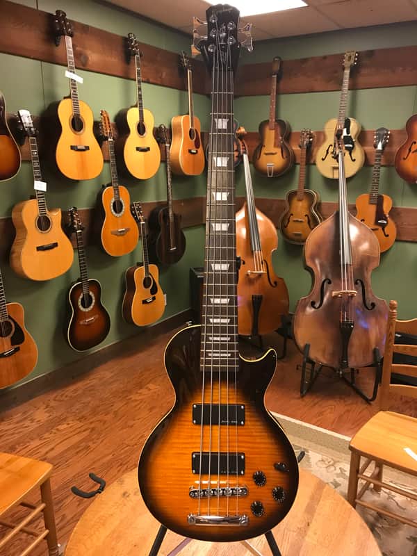 2000 Epiphone Les Paul Standard 5-String Bass Tobacco Sunburst image 1