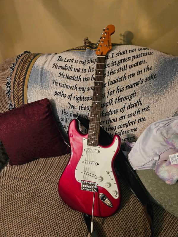 Candy Apple Red Squier Classic Vibe '60s Stratocaster - $350