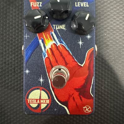 Keeley Tesla MK-III Soviet Fuzz Bender 2017 - Blue with Red Graphic image 1