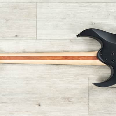 Ibanez RGIXL7BKF RG Iron Label Guitar, Ebony Fretboard, Black Flat image 5
